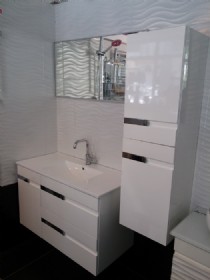 ארון אמבט אפוקסי לבן דגם SUB 100 + ארון שרות