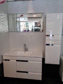 ארון אמבט אפוקסי לבן דגם SUB 100 + ארון שרות