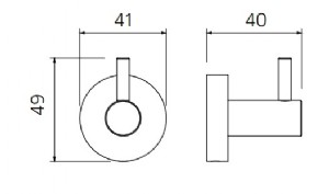 קולב מגבות בודד תלוי איטלקי סדרת MINI