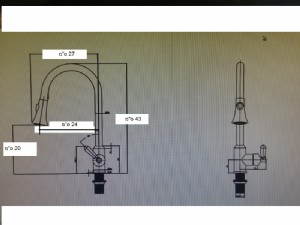 ברז נשלף למטבח דגם אוסלו גימור כרום