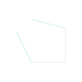 מקלחון פינתי שתי כנפיים ,פרופיל כרום ,זכוכית פסים חלבי מידה 66-92 סיימ