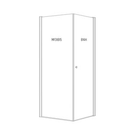 מקלחון פינתי אסימטרי פרופיל שחור זכוכית גלינה מידה 66-97 סיימ