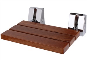 כסא מתקפל יוקרתי למקלחת מעץ דגם אלפא צבע ונגה