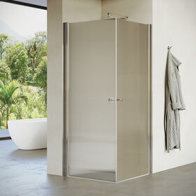 מקלחון פינתי שתי כנפיים ,פרופיל כרום ,זכוכית גלינה מידה 66-92 סיימ